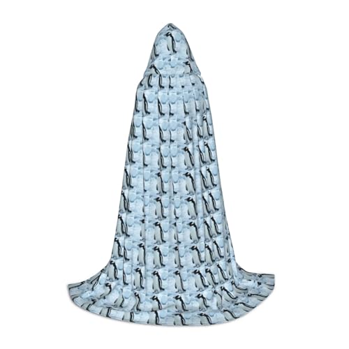 ZHAOLQ Unisex Kapuzenumhang mit Pinguin-Druck, für Halloween, Cosplay, Weihnachten, Karneval, tragbares Kostüm von ZHAOLQ