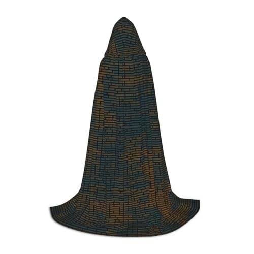 ZHAOLQ Unisex Kapuzenumhang mit Programmierungscode 1, Aufdruck, Halloween, Cosplay, Weihnachten, Karneval, tragbares Kostüm von ZHAOLQ