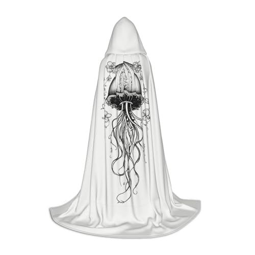 ZHAOLQ Unisex Kapuzenumhang mit Quallen-Motiv, für Halloween, Cosplay, Weihnachten, Karneval, tragbares Kostüm ZHAOLQ Unisex Kapuzenumhang mit Quallen-Motiv, für Halloween, Cosplay, Weihnachten, Karneval, tragbares Kostüm von ZHAOLQ