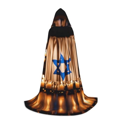 ZHAOLQ Unisex Kapuzenumhang mit israelischer Flagge, Halloween, Cosplay, Weihnachten, Karneval, tragbares Kostüm ZHAOLQ Unisex Kapuzenumhang mit israelischer Flagge, Halloween, Cosplay, Weihnachten, Karneval, tragbares Kostüm von ZHAOLQ