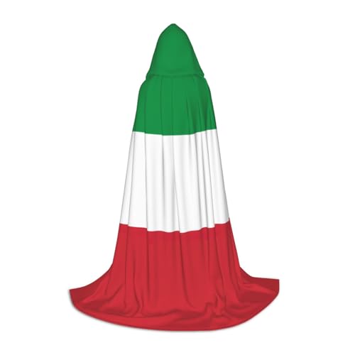 ZHAOLQ Unisex Kapuzenumhang mit italienischer Flagge, Halloween, Cosplay, Weihnachten, Karneval, tragbares Kostüm ZHAOLQ Unisex Kapuzenumhang mit italienischer Flagge, Halloween, Cosplay, Weihnachten, Karneval, tragbares Kostüm von ZHAOLQ