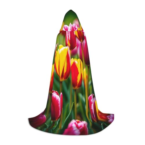 ZHAOLQ Unisex Kapuzenumhang mit rosa Tulpenmuster, Halloween, Cosplay, Weihnachten, Karneval, tragbares Kostüm ZHAOLQ Unisex Kapuzenumhang mit rosa Tulpenmuster, Halloween, Cosplay, Weihnachten, Karneval, tragbares Kostüm von ZHAOLQ
