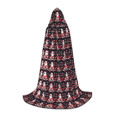 ZHAOLQ Weihnachtsmann-Druck, Unisex, Kapuzenumhang, Robe, Halloween, Cosplay, Weihnachten, Karneval, tragbares Kostüm ZHAOLQ Weihnachtsmann-Druck, Unisex, Kapuzenumhang, Robe, Halloween, Cosplay, Weihnachten, Karneval, tragbares Kostüm von ZHAOLQ