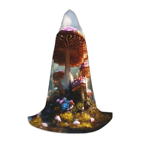 ZHAOLQ Wilder Pilz-Druck, Unisex, Kapuzenumhang, Robe, Halloween, Cosplay, Weihnachten, Karneval, tragbares Kostüm ZHAOLQ Wilder Pilz-Druck, Unisex, Kapuzenumhang, Robe, Halloween, Cosplay, Weihnachten, Karneval, tragbares Kostüm von ZHAOLQ