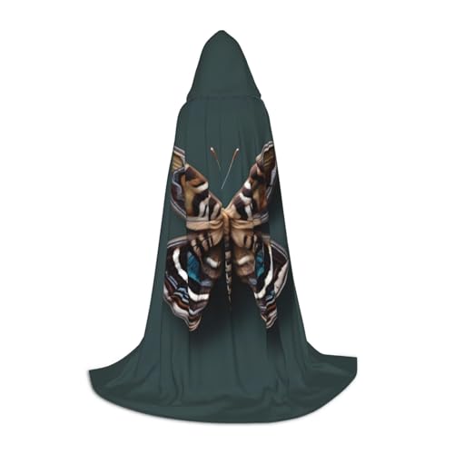 ZHAOLQ Wunderschöner Motten-Druck, Unisex, Kapuzenumhang, Robe, Halloween, Cosplay, Weihnachten, Karneval, tragbares Kostüm ZHAOLQ Wunderschöner Motten-Druck, Unisex, Kapuzenumhang, Robe, Halloween, Cosplay, Weihnachten, Karneval, tragbares Kostüm von ZHAOLQ