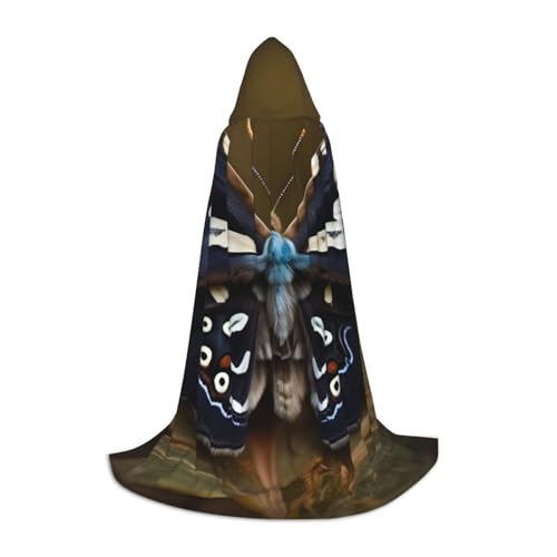 ZHAOLQ Wunderschöner Mottenflügel-Druck, Unisex, Kapuzenumhang, Robe, Halloween, Cosplay, Weihnachten, Karneval, tragbares Kostüm ZHAOLQ Wunderschöner Mottenflügel-Druck, Unisex, Kapuzenumhang, Robe, Halloween, Cosplay, Weihnachten, Karneval, tragbares Kostüm von ZHAOLQ