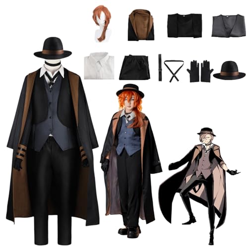 ZHAOSJ Anime Bungo Stray Dogs Cosplay Kostüm Charakter Nakahara Chuuya Fancy Dress Up mit Perücke Frauen Uniform Outfits Komplettset Halloween Karneval Party ZHAOSJ Anime Bungo Stray Dogs Cosplay Kostüm Charakter Nakahara Chuuya Fancy Dress Up mit Perücke Frauen Uniform Outfits Komplettset Halloween Karneval Party von ZHAOSJ