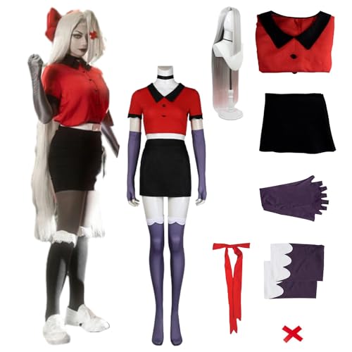 ZHAOSJ Anime Hazbin Hotel Vaggie Cosplay Kostüm Perücke für Frauen Charakter Jacke Rock Strumpf Uniform Komplettes Set Erwachsene Dress Up Outfits Umhang Anzug Halloween Karneval Zeug Party Geschenke ZHAOSJ Anime Hazbin Hotel Vaggie Cosplay Kostüm Perücke für Frauen Charakter Jacke Rock Strumpf Uniform Komplettes Set Erwachsene Dress Up Outfits Umhang Anzug Halloween Karneval Zeug Party Geschenke von ZHAOSJ