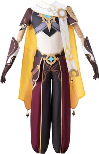 ZHAOSJ Genshin Impact Cosplay Kostüm Männlicher Reisender Aether Halloween Cosplay Outfits von ZHAOSJ