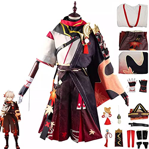 ZHAOSJ Kaedehara Kazuha Genshin Impact Cosplay Kostüm -Outfit -Spiel Charaktere Uniform Full Set Halloween Party Anime Dress Up Anzug von ZHAOSJ