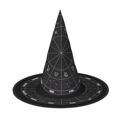 1 x Halloween-Hut – Sternzeichen Sternbild Weltraum Druck Hexen Dekor Party Cosplay Rollenspiel Karneval Verkleiden Maskerade Supplies 1 x Halloween-Hut – Sternzeichen Sternbild Weltraum Druck Hexen Dekor Party Cosplay Rollenspiel Karneval Verkleiden Maskerade Supplies von ZHAOUR