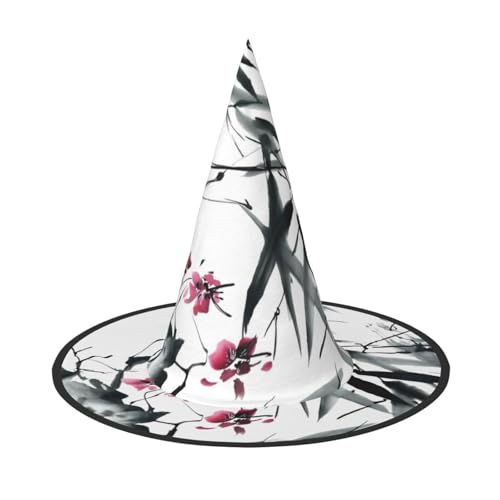 ZHAOUR 1 x Halloween-Hut – Bambus-Kirschblüten-Druck, Hexen-Dekor, Party, Cosplay, Rollenspiele, Karneval, Maskerade-Zubehör ZHAOUR 1 x Halloween-Hut – Bambus-Kirschblüten-Druck, Hexen-Dekor, Party, Cosplay, Rollenspiele, Karneval, Maskerade-Zubehör von ZHAOUR