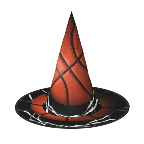 ZHAOUR 1 x Halloween-Hut – Basketball-Druck, Hexen-Dekoration, Party, Cosplay, Rollenspiele, Karneval, Maskerade-Zubehör ZHAOUR 1 x Halloween-Hut – Basketball-Druck, Hexen-Dekoration, Party, Cosplay, Rollenspiele, Karneval, Maskerade-Zubehör von ZHAOUR