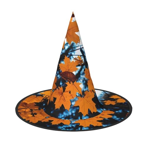 ZHAOUR 1 x Halloween-Hut – Blätter Herbst Baum Zweige Druck Hexen Dekor Party Cosplay Rollenspiel Karneval Verkleiden Maskerade Supplies von ZHAOUR