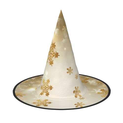 ZHAOUR 1 x Halloween-Hut – Goldseide mit Weihnachtsdruck, Hexen-Dekoration, Party, Cosplay, Rollenspiele, Karneval, Maskerade-Zubehör ZHAOUR 1 x Halloween-Hut – Goldseide mit Weihnachtsdruck, Hexen-Dekoration, Party, Cosplay, Rollenspiele, Karneval, Maskerade-Zubehör von ZHAOUR