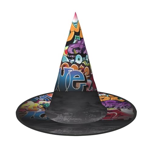 ZHAOUR 1 x Halloween-Hut – Graffiti-Hop-Druck, Hexen-Dekor, Party, Cosplay, Rollenspiele, Karneval, Maskerade-Zubehör ZHAOUR 1 x Halloween-Hut – Graffiti-Hop-Druck, Hexen-Dekor, Party, Cosplay, Rollenspiele, Karneval, Maskerade-Zubehör von ZHAOUR
