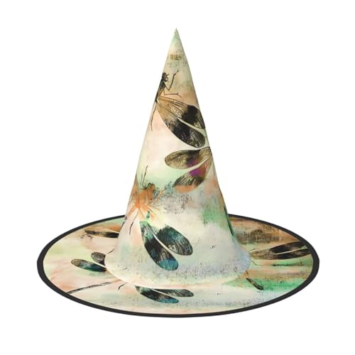 ZHAOUR 1 x Halloween-Hut – Libellen, Libellen, Vintage-Druck, Hexen-Dekor, Party, Cosplay, Rollenspiele, Karneval, Maskerade-Zubehör ZHAOUR 1 x Halloween-Hut – Libellen, Libellen, Vintage-Druck, Hexen-Dekor, Party, Cosplay, Rollenspiele, Karneval, Maskerade-Zubehör von ZHAOUR