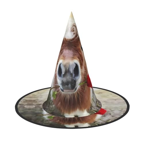 ZHAOUR 1 x Halloween-Hut – Pferde- und Rosen-Druck, Hexen-Dekor, Party, Cosplay, Rollenspiele, Karneval, Maskerade-Zubehör ZHAOUR 1 x Halloween-Hut – Pferde- und Rosen-Druck, Hexen-Dekor, Party, Cosplay, Rollenspiele, Karneval, Maskerade-Zubehör von ZHAOUR