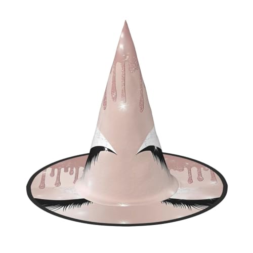 ZHAOUR 1 x Halloween-Hut – Rose Gold Wimpern Druck Hexen Dekor Party Cosplay Rollenspiel Karneval Verkleiden Maskerade Supplies ZHAOUR 1 x Halloween-Hut – Rose Gold Wimpern Druck Hexen Dekor Party Cosplay Rollenspiel Karneval Verkleiden Maskerade Supplies von ZHAOUR