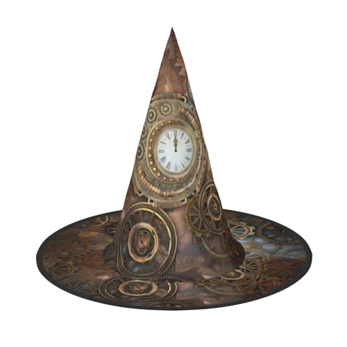 ZHAOUR 1 x Halloween-Hut – Steampunk-Uhr, Druck, Hexen, Dekoration, Party, Cosplay, Rollenspiele, Karneval, Maskerade-Zubehör ZHAOUR 1 x Halloween-Hut – Steampunk-Uhr, Druck, Hexen, Dekoration, Party, Cosplay, Rollenspiele, Karneval, Maskerade-Zubehör von ZHAOUR