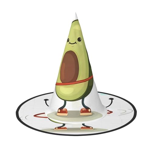 ZHAOUR 1 x Halloween-Hut – niedliche Avocado (1) Druck Hexen Dekor Party, Cosplay Rollenspiel, Karneval, Verkleiden Maskerade Supplies von ZHAOUR
