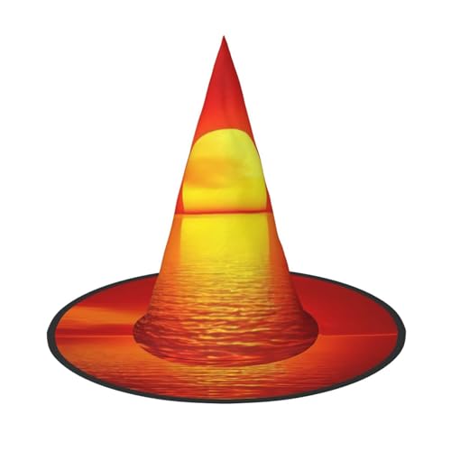 ZHAOUR 1 x Halloween-Hut – roter Sonnenaufgang-Druck, Hexen-Dekor, Party, Cosplay, Rollenspiele, Karneval, Maskerade-Zubehör ZHAOUR 1 x Halloween-Hut – roter Sonnenaufgang-Druck, Hexen-Dekor, Party, Cosplay, Rollenspiele, Karneval, Maskerade-Zubehör von ZHAOUR