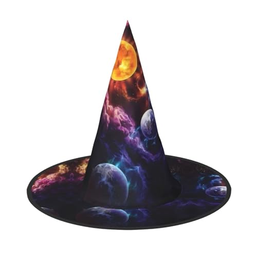 ZHAOUR 2 Stück Halloween-Hut – Planeten-Druck, Hexen-Dekoration, Party, Cosplay, Rollenspiele, Karneval, Maskerade-Zubehör ZHAOUR 2 Stück Halloween-Hut – Planeten-Druck, Hexen-Dekoration, Party, Cosplay, Rollenspiele, Karneval, Maskerade-Zubehör von ZHAOUR