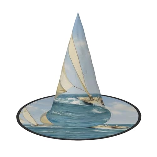 ZHAOUR 2 Stück Halloween-Hut – Segelboot, Schiff, Landschaft, Druck, Hexen, Dekoration, Party, Cosplay, Rollenspiele, Karneval, Maskerade-Zubehör ZHAOUR 2 Stück Halloween-Hut – Segelboot, Schiff, Landschaft, Druck, Hexen, Dekoration, Party, Cosplay, Rollenspiele, Karneval, Maskerade-Zubehör von ZHAOUR