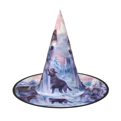 ZHAOUR 2 Stück Halloween-Hut – Wölfe Familie Druck Hexen Dekor Party, Cosplay Rollenspiel, Karneval, Verkleiden Maskerade Supplies ZHAOUR 2 Stück Halloween-Hut – Wölfe Familie Druck Hexen Dekor Party, Cosplay Rollenspiel, Karneval, Verkleiden Maskerade Supplies von ZHAOUR