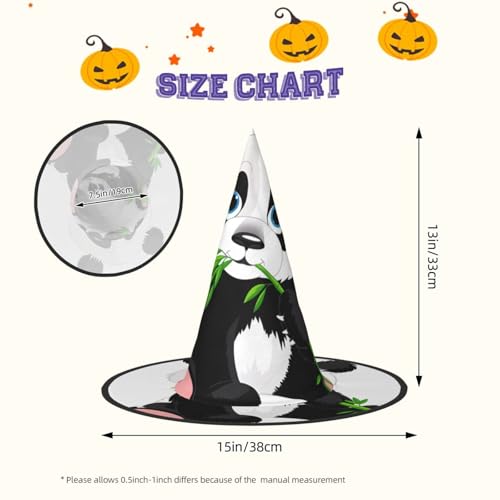 ZHAOUR 2 Stück Halloween-Hut – niedlicher Panda-Druck, Hexen-Dekoration, Party, Cosplay, Rollenspiele, Karneval, Maskerade-Zubehör ZHAOUR 2 Stück Halloween-Hut – niedlicher Panda-Druck, Hexen-Dekoration, Party, Cosplay, Rollenspiele, Karneval, Maskerade-Zubehör von ZHAOUR
