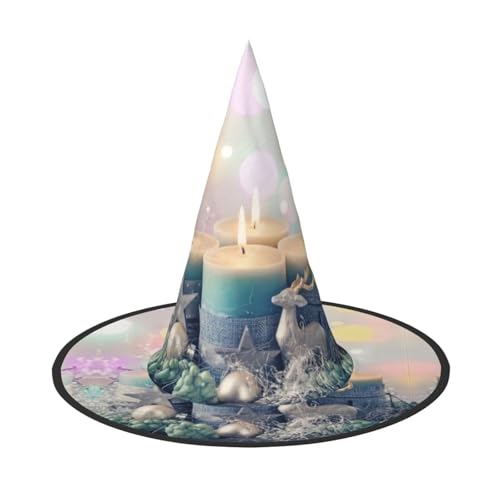ZHAOUR 3 Stück Halloween-Hut – Frohe Weihnachten Kerzendruck Hexen Dekor Party, Cosplay Rollenspiel, Karneval, Verkleiden Maskerade Supplies ZHAOUR 3 Stück Halloween-Hut – Frohe Weihnachten Kerzendruck Hexen Dekor Party, Cosplay Rollenspiel, Karneval, Verkleiden Maskerade Supplies von ZHAOUR