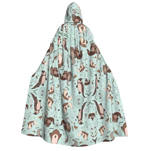 ZHAOUR Cartoon-Umhang mit süßem Otter-Druck, Halloween-Kostüm, Umhang – Unisex für Erwachsene, Party, Karneval, Comic-Ausstellung, Cosplay-Bademantel ZHAOUR Cartoon-Umhang mit süßem Otter-Druck, Halloween-Kostüm, Umhang – Unisex für Erwachsene, Party, Karneval, Comic-Ausstellung, Cosplay-Bademantel von ZHAOUR