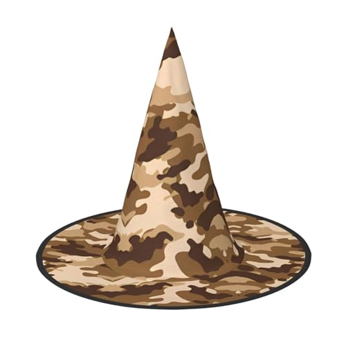 ZHAOUR Halloween-Hut – Brauner Camouflage-Druck, Hexen-Dekoration, Party, Cosplay, Rollenspiele, Karneval, Maskerade-Zubehör, 2 Stück ZHAOUR Halloween-Hut – Brauner Camouflage-Druck, Hexen-Dekoration, Party, Cosplay, Rollenspiele, Karneval, Maskerade-Zubehör, 2 Stück von ZHAOUR
