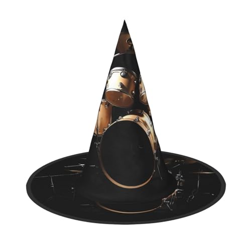 ZHAOUR Halloween-Hut – cooles Schlagzeug-Set, Hexen-Dekor, Party, Cosplay, Rollenspiele, Karneval, Maskerade-Zubehör, 2 Stück von ZHAOUR