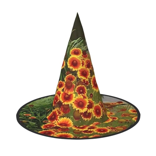 ZHAOUR Halloween-Hut – himmlische Chrysantheme (1) Druck Hexen Dekor Party, Cosplay, Rollenspiele, Karneval, Maskerade Supplies von ZHAOUR