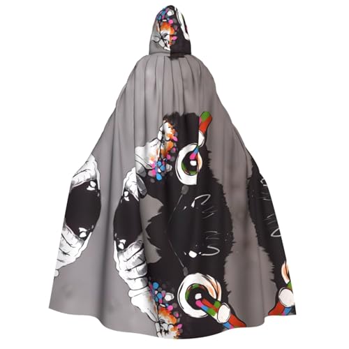 ZHAOUR Halloween-Kapuzenumhang mit Affenmusikdruck, Umhang – Unisex für Erwachsene, Party, Karneval, Comic-Ausstellung, Cosplay-Bademantel ZHAOUR Halloween-Kapuzenumhang mit Affenmusikdruck, Umhang – Unisex für Erwachsene, Party, Karneval, Comic-Ausstellung, Cosplay-Bademantel von ZHAOUR