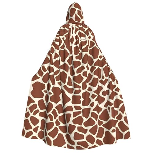 ZHAOUR Halloween-Kapuzenumhang mit Giraffen-Druck, Unisex, Erwachsene, Party, Karneval, Comic-Ausstellung, Cosplay-Bademantel von ZHAOUR