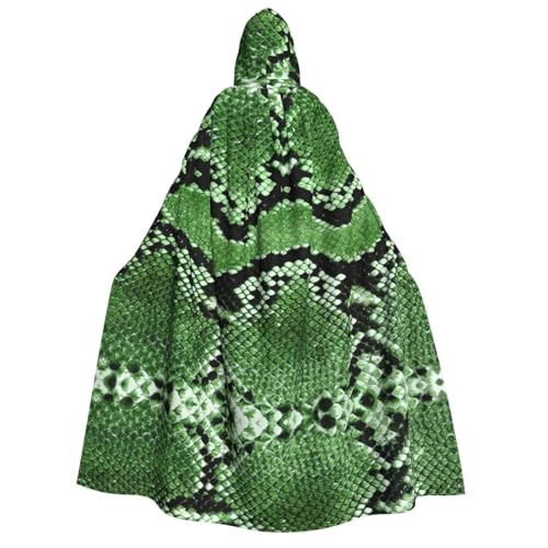 ZHAOUR Halloween-Kapuzenumhang mit Schlangenleder-Druck, Unisex, Erwachsene, Party, Karneval, Comic-Ausstellung, Cosplay-Bademantel von ZHAOUR
