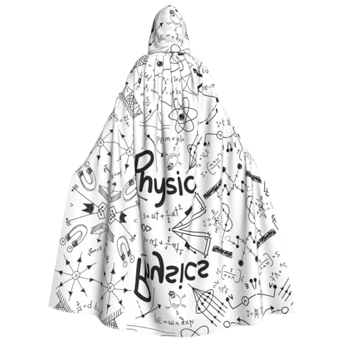 ZHAOUR Kapuzenumhang mit Physik-Druck, für Halloween, Unisex, Erwachsene, Party, Karneval, Comic-Ausstellung, Cosplay-Bademantel ZHAOUR Kapuzenumhang mit Physik-Druck, für Halloween, Unisex, Erwachsene, Party, Karneval, Comic-Ausstellung, Cosplay-Bademantel von ZHAOUR