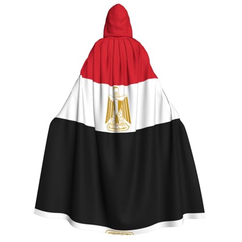 ZHAOUR Kapuzenumhang mit ägyptischer Flagge, für Halloween, Unisex, Erwachsene, Party, Karneval, Comic-Ausstellung, Cosplay-Bademantel von ZHAOUR