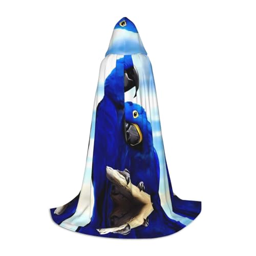 ZHAOUR L Halloween Kapuzenumhang - Unisex Blau Papagei Umarmung Druck Kostüme für Party, Karneval, Comic Ausstellung, Cosplay und mehr ZHAOUR L Halloween Kapuzenumhang - Unisex Blau Papagei Umarmung Druck Kostüme für Party, Karneval, Comic Ausstellung, Cosplay und mehr von ZHAOUR