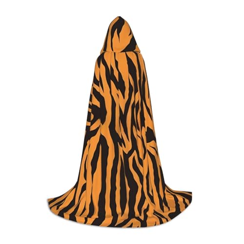 ZHAOUR M Halloween Kapuzenumhang - Unisex Orange Tiger Leopard (1) Druck Kostüme für Party, Karneval, Comic Ausstellung, Cosplay und mehr von ZHAOUR