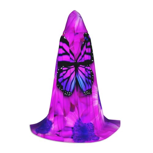 ZHAOUR M Halloween Kapuzenumhang - Unisex lila Schmetterling und Blumendruck Kostüme für Party, Karneval, Comic Ausstellung, Cosplay und mehr ZHAOUR M Halloween Kapuzenumhang - Unisex lila Schmetterling und Blumendruck Kostüme für Party, Karneval, Comic Ausstellung, Cosplay und mehr von ZHAOUR
