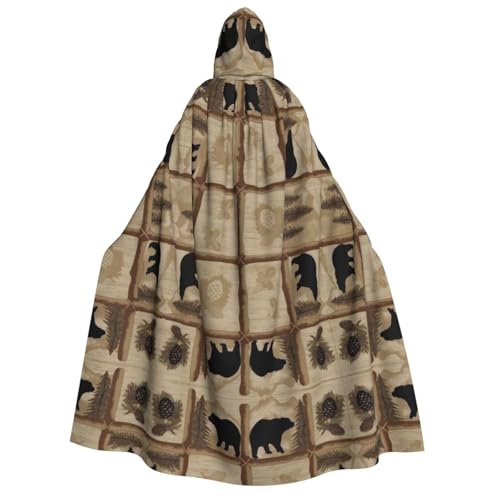 ZHAOUR Rustikaler Umhang mit Kapuze für Halloween, Unisex, Erwachsene, Party, Karneval, Comic-Ausstellung, Cosplay-Bademantel von ZHAOUR