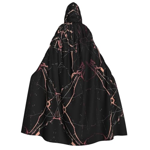 ZHAOUR Umhang mit Kapuze und Marmor-Druck, für Halloween, Unisex, Erwachsene, Party, Karneval, Comic-Ausstellung, Cosplay-Bademantel von ZHAOUR