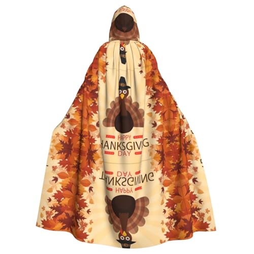 ZHAOUR Unisex Erwachsene Halloween Kapuzenumhang - Ahornblatt Dunkelbraun Truthahn Volldruck Cosplay Kostüm Umhang - Bequem und Langlebig Robe ZHAOUR Unisex Erwachsene Halloween Kapuzenumhang - Ahornblatt Dunkelbraun Truthahn Volldruck Cosplay Kostüm Umhang - Bequem und Langlebig Robe von ZHAOUR