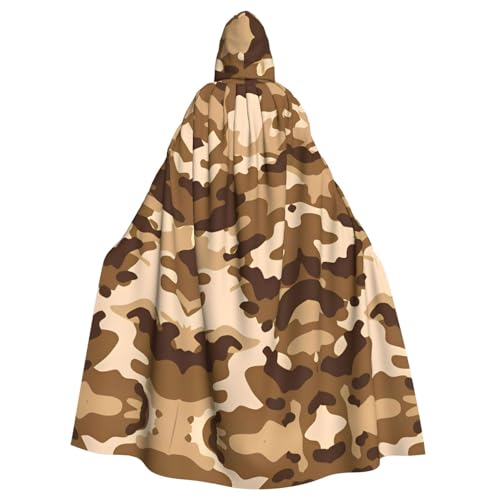 ZHAOUR Unisex Erwachsene Halloween Kapuzenumhang - Braun Camouflage Volldruck Cosplay Kostüm Umhang - Bequem und Langlebig Robe ZHAOUR Unisex Erwachsene Halloween Kapuzenumhang - Braun Camouflage Volldruck Cosplay Kostüm Umhang - Bequem und Langlebig Robe von ZHAOUR
