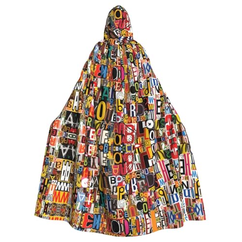 ZHAOUR Unisex Erwachsene Halloween Kapuzenumhang - Buchstaben und Zahlen Volldruck Cosplay Kostüm Umhang - Bequem und Langlebig Robe ZHAOUR Unisex Erwachsene Halloween Kapuzenumhang - Buchstaben und Zahlen Volldruck Cosplay Kostüm Umhang - Bequem und Langlebig Robe von ZHAOUR
