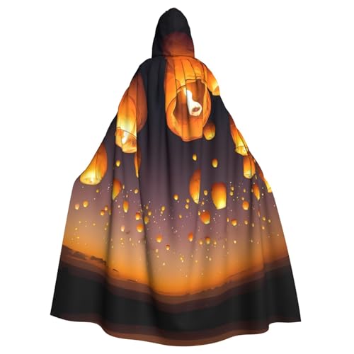 ZHAOUR Unisex Erwachsene Halloween Kapuzenumhang - Chinesische fliegende Laternen Volldruck Cosplay Kostüm Umhang - Bequeme und langlebige Robe ZHAOUR Unisex Erwachsene Halloween Kapuzenumhang - Chinesische fliegende Laternen Volldruck Cosplay Kostüm Umhang - Bequeme und langlebige Robe von ZHAOUR