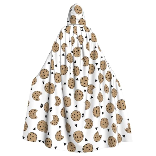 ZHAOUR Unisex Erwachsene Halloween Kapuzenumhang - Cookies Food Chocolate Chip Kekse Volldruck Cosplay Kostüm Umhang - Bequem und Langlebig Robe ZHAOUR Unisex Erwachsene Halloween Kapuzenumhang - Cookies Food Chocolate Chip Kekse Volldruck Cosplay Kostüm Umhang - Bequem und Langlebig Robe von ZHAOUR